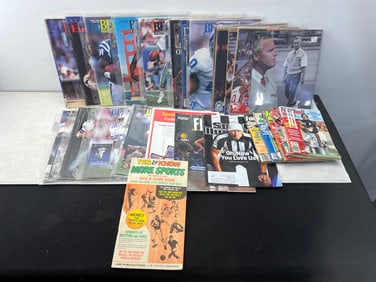 Lot of Assorted Football & Basketball Publications & Prints