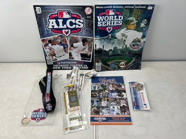 Lot of Assorted Detroit Tigers Baseball World Series & Playoff Memorabilia