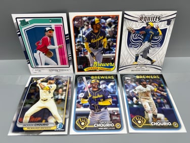 Lot of (6) Jackson Chourio Baseball Rookie Cards