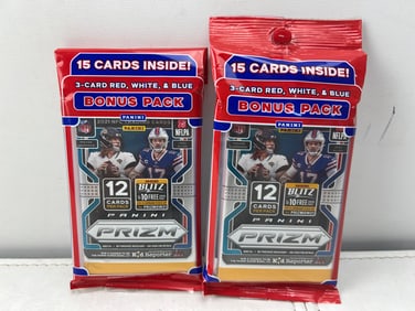 Lot of (2) 2021 Panini Prizm Football Sealed Value Packs