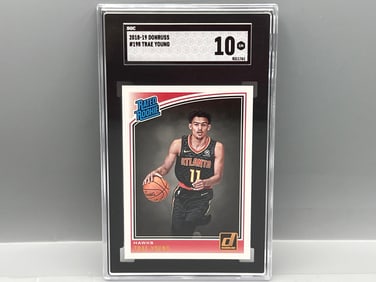 2018-19 Panini Donruss Trae Young RC #198 SGC Gem Mint 10