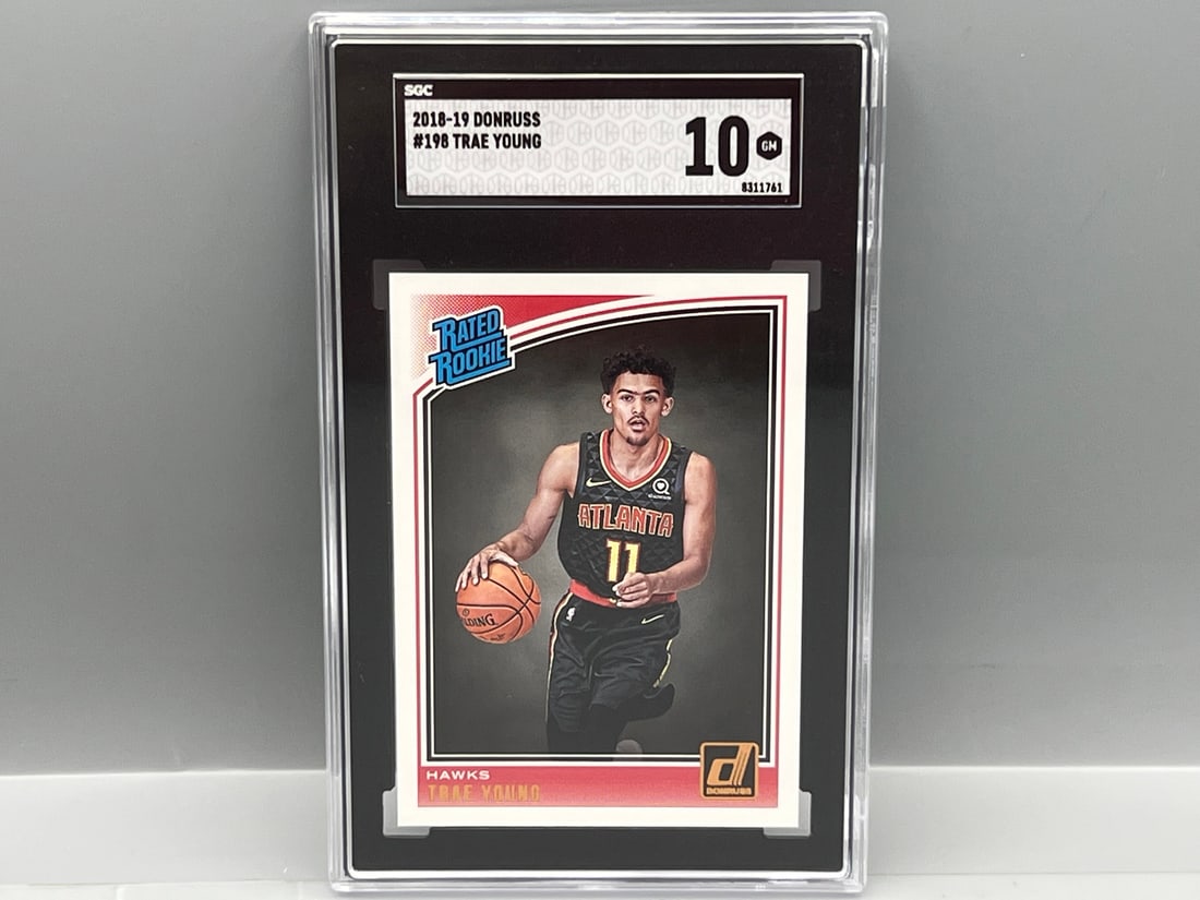 2018-19 Panini Donruss Trae Young RC #198 SGC Gem Mint 10 (1 of 2)