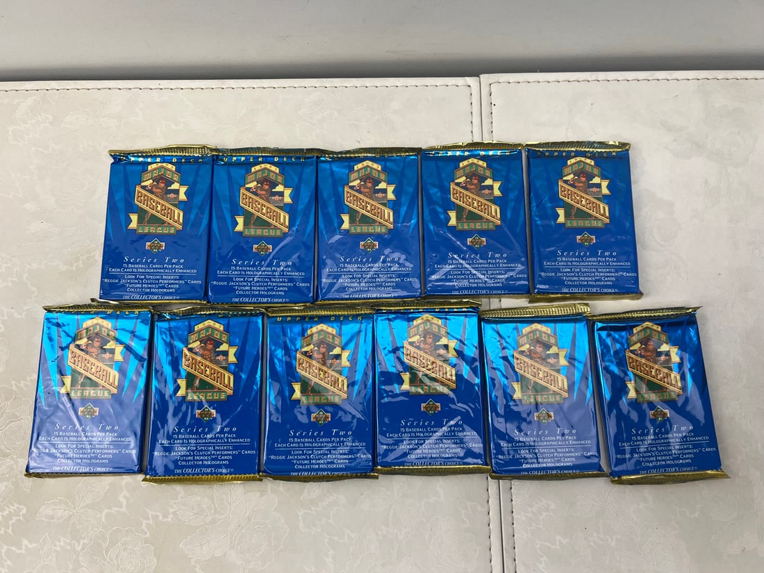Lot of (11) 1993 Upper Deck Series Two Baseball Sealed Wax Packs - Possible Jeter RCs (1 of 2)