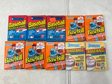 Lot of (10) 1989, 1990, & 1991 Donruss Baseball Sealed Wax Packs
