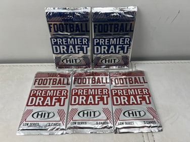 Lot of (5) 2020 Hit Low & High Series Football Sealed Packs