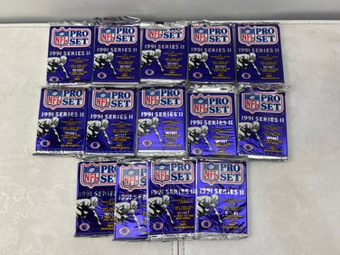 Lot of (14) 1991 Pro Set Series 1 Football Sealed Wax Packs