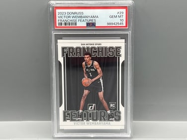 2023 Donruss Victor Wembanyama Franchise Features RC #29 PSA Gem Mint 10