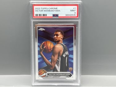 2023 Topps Chrome Victor Wembanyama RC #1 PSA Mint 9
