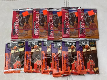 Lot of (11) 1993-94 & 1995-96 Upper Deck Basketball French Sealed Wax Packs