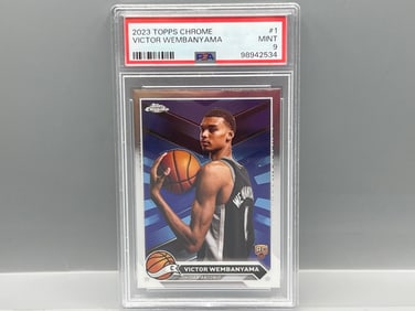 2023 Topps Chrome Victor Wembanyama RC #1 PSA Mint 9