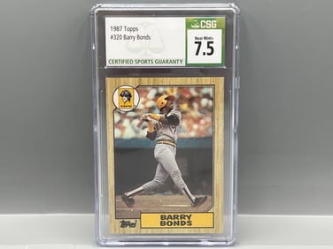 1987 Topps Barry Bonds RC #320 CSG NM+ 7.5