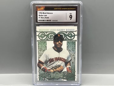 1996 Metal Universe Barry Bonds Mother Lode #1 CSG Mint 9