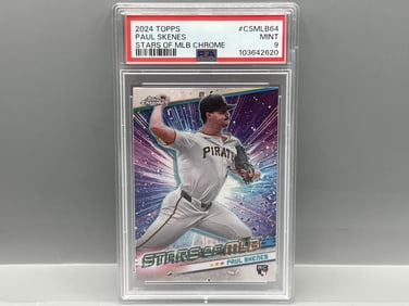 2024 Topps Paul Skenes Stars of MLB Chrome RC #CSMLB64 PSA Mint 9