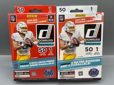 Lot of (2) 2021 Panini Donruss Football Sealed Hanger Boxes