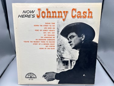 1966 Johnny Cash Now Here's Johnny Cash Reissue Club Edition Vinyl Album - DT-90678
