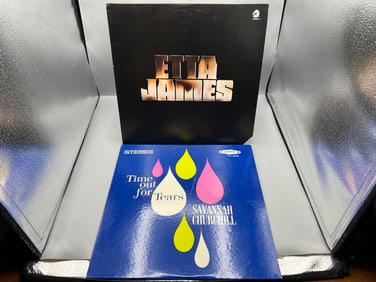 1973 Etta James Self Titled & 1960 Savannah Churchill Time Out For Tears Vinyl Album - JLP 70-3016 &