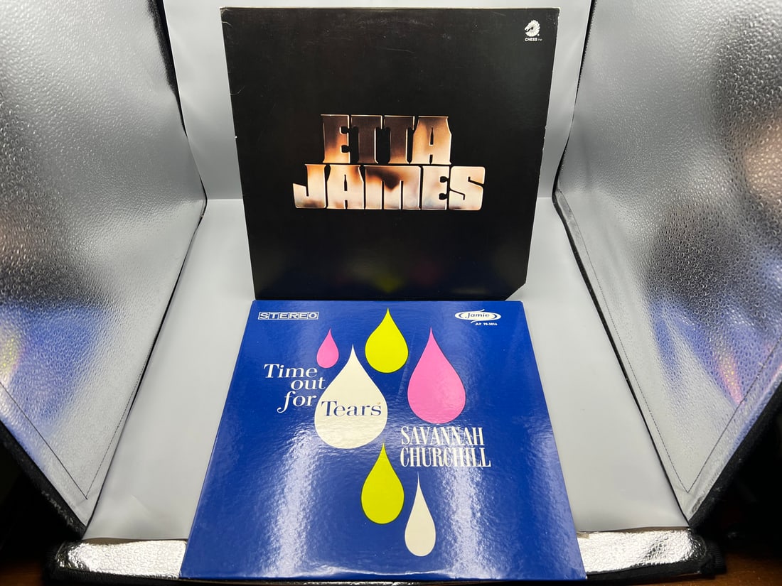 1973 Etta James Self Titled & 1960 Savannah Churchill Time Out For Tears Vinyl Album - JLP 70-3016 &: 1973 Etta James Self Titled & 1960 Savannah Churchill Time Out For Tears Vinyl Album - JLP 70-3016 & CH 50042 - Records have not been tested by the auction house for play quality. All items are sold a