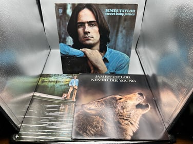 Lot of (3) James Taylor Vinyl Albums - Varying Conditions