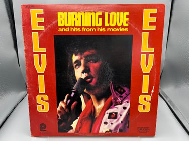 1972 Elvis Presley Burning Love And Hits From His Movies Vinyl Album - CAS-2595