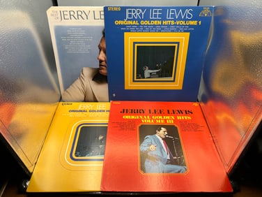 Lot of (4) Jerry Lee Lewis Vinyl Albums - Varying Conditions