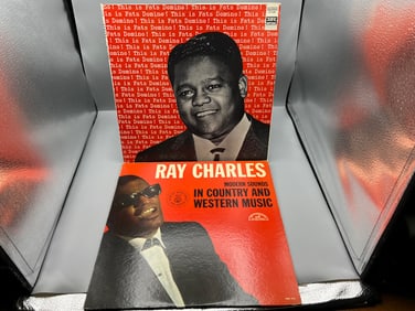 Lot of (2) Fats Domino & Ray Charles Vinyl Albums - Varying Conditions