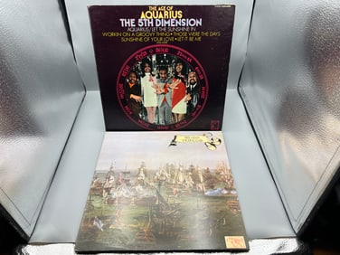 Lot of (2) The 5th Dimension & Bee Gees Vinyl Albums - Varying Conditions