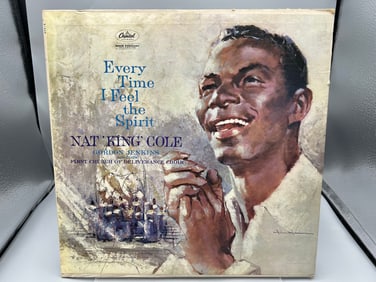 1960 Nat King Cole With The Church Of Deliverance Choir Every Time I Feel The Spirit Vinyl Album -