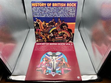 Lot of (2) History of British Rock Vinyl Albums - Varying Conditions