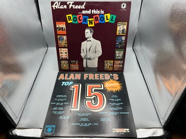 Lot of (2) Alan Freed Vinyl Albums - Varying Conditions