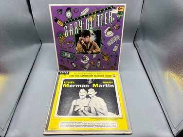 Lot of (2) Gary Glitter & Ethel Merman/Mary Martin 10 Inch Mini Albums - Varying Conditions