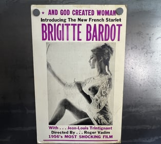 And God Created Woman 14x22 Movie Poster on Heavy Card Stock - Unknown printing date - Brigitte