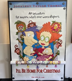 1998 Disney I'll Be Home For Christmas & 1998 The Rugrats Movie Original Double Sided 27x40