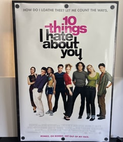 1999 10 Things I Hate About You Original Double Sided 27x40 Theatrical Movie Poster - Heath Ledger,