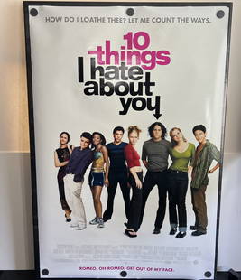 1999 10 Things I Hate About You Original Double Sided 27x40 Theatrical Movie Poster - Heath Ledger,: 1999 10 Things I Hate About You Original Double Sided 27x40 Theatrical Movie Poster - Heath Ledger, Julia Stiles, Joseph Gordon-Levitt