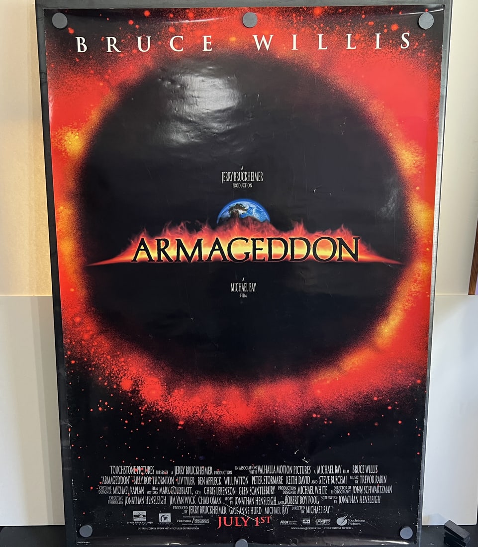 1998 Armageddon Original Double Sided 27x40 Theatrical Movie Poster - Bruce Willis (1 of 14)