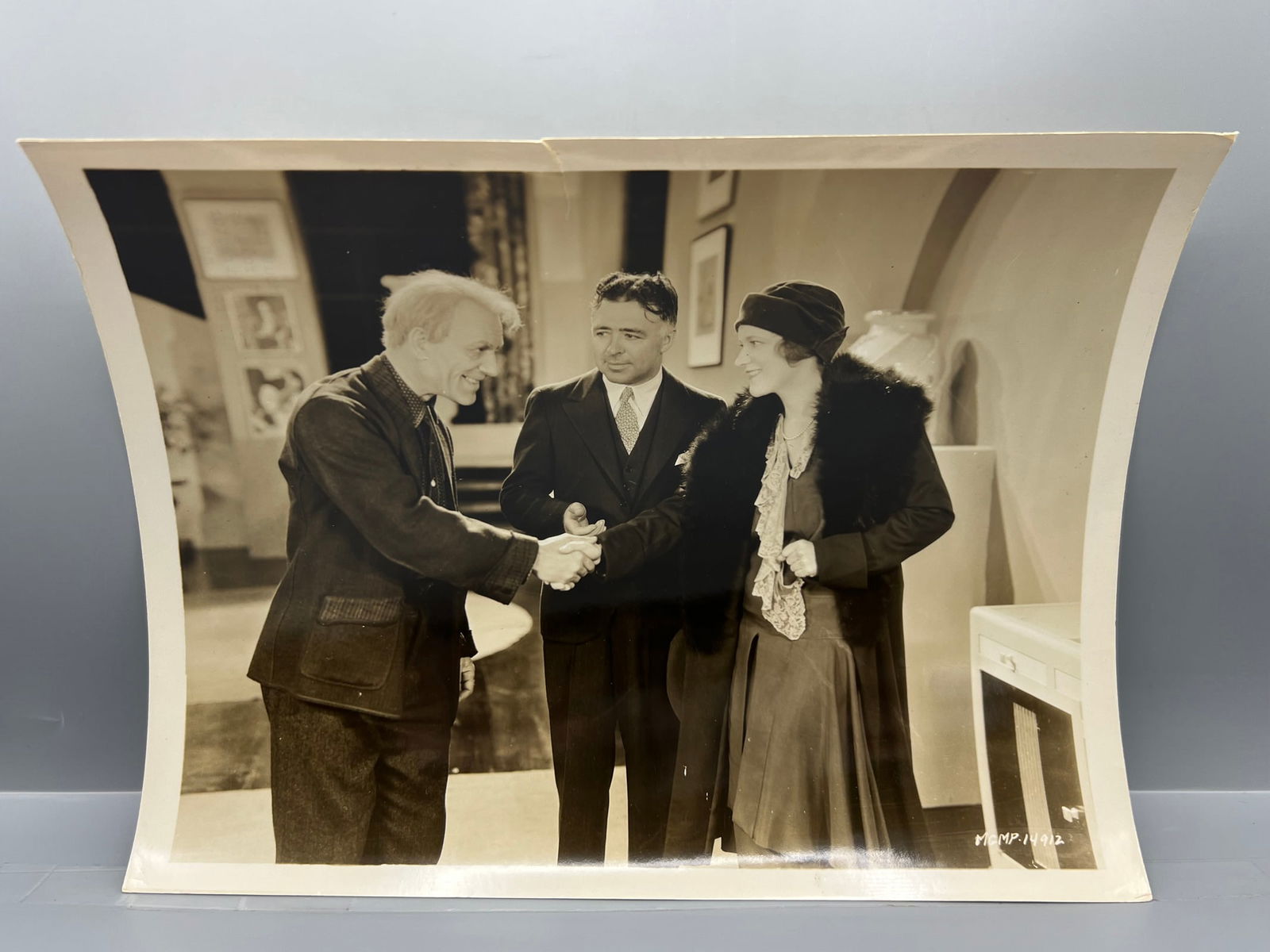 1929 MGM Lon Chaney & Peggy Wood Original 8x10 Publicity Portrait Still W/ Blurb on Back - (1 of 4)
