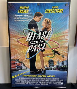 1999 Blast From The Past Original Double Sided 27x40 Theatrical Movie Poster - Brendan Fraser &: 1999 Blast From The Past Original Double Sided 27x40 Theatrical Movie Poster - Brendan Fraser & Alicia Silverstone