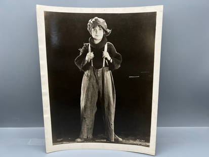 1925 MGM Jackie Coogan Original 8x10 Publicity Portrait Still W/ Blurb On Back - JC-33 - "Old: 1925 MGM Jackie Coogan Original 8x10 Publicity Portrait Still W/ Blurb On Back - JC-33 - "Old Clothes "