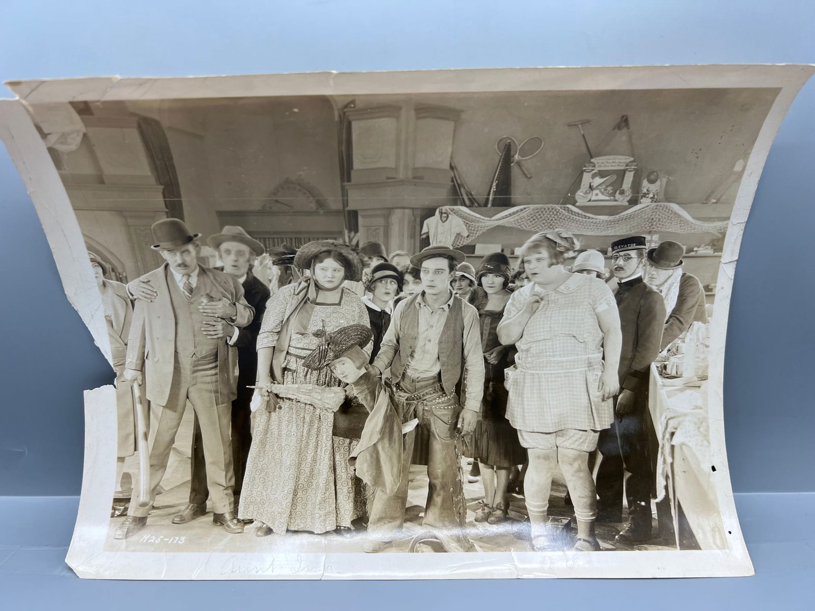 1925 MGM Buster Keaton "Go West" Original 8x10 Publicity Movie Still W/ Blurb On Back - K25-173 (1 of 4)