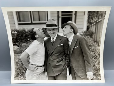 1932 MGM Jimmy Durante, Buster Keaton & Walter Winchell Original 8x10 Publicity Portrait Still W/