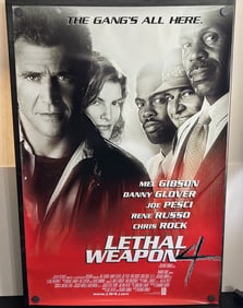 1998 Lethal Weapon 4 Original Double Sided 27x40 Theatrical Movie Poster - Mel Gibson, Danny Glover,