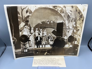 1932 MGM Buster Keaton & Jimmy Durante "Speak Easily" Original 10x13 Publicity Movie Still W/ Snipe