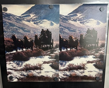 Lot of (2) Vintage Wells Fargo Western Stagecoach Posters