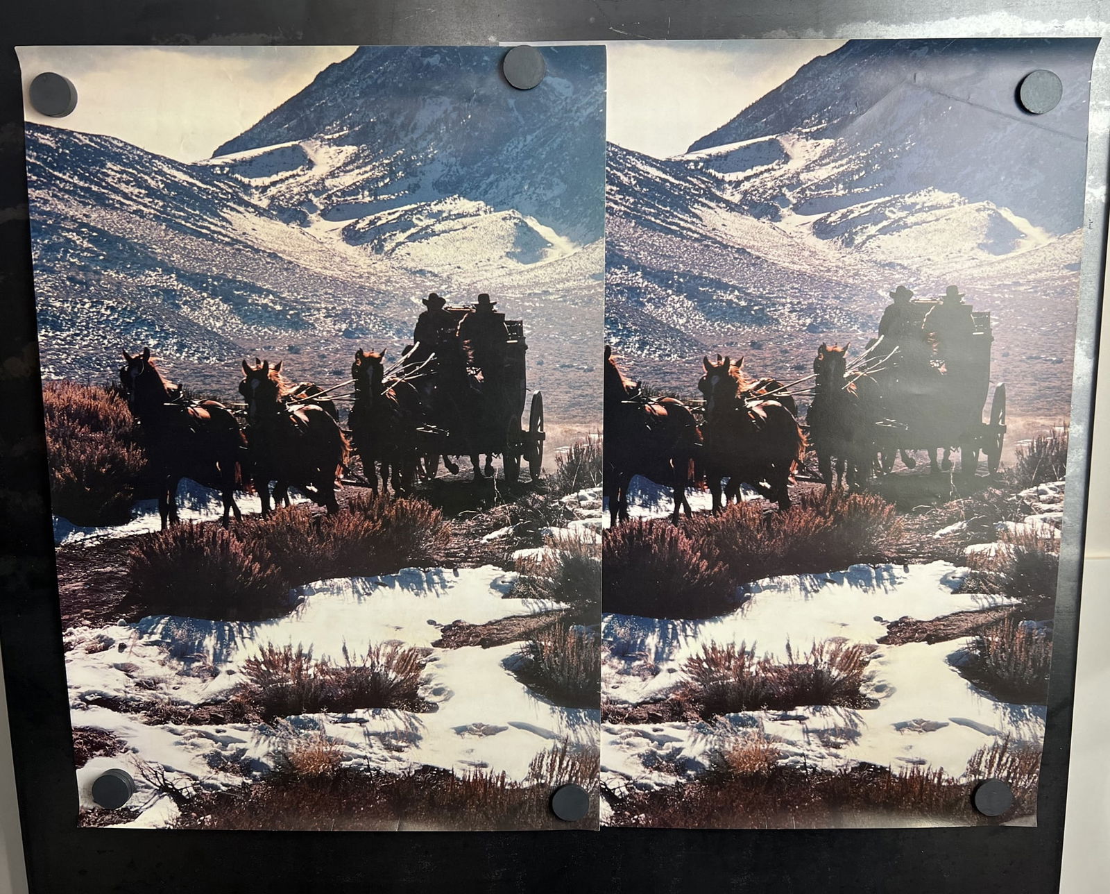 Lot of (2) Vintage Wells Fargo Western Stagecoach Posters (1 of 10)