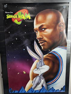 1996 Warner Bros Space Jam Michael Jordan Original Poster: 1996 Warner Bros Space Jam Michael Jordan Original Poster