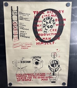 Vintage & Original 1970s Armed Cinema Counterculture Protest 17.75"x24" Poster