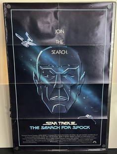 1984 Star Trek III The Search For Spock Original 27x41 Folded Theatrical Movie Poster: 1984 Star Trek III The Search For Spock Original 27x41 Folded Theatrical Movie Poster
