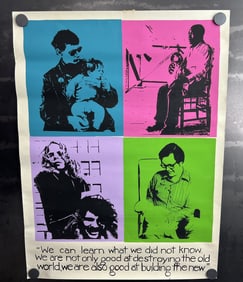 Vintage & Original 1970s Counterculture Protest 18"x24" Poster - Mao Tse Tung Quote
