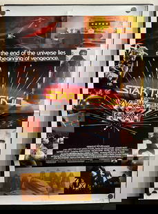 1982 Star Trek II The Wrath of Khan #820086 Original 27x41 Folded Theatrical Movie Poster: 1982 Star Trek II The Wrath of Khan #820086 Original 27x41 Folded Theatrical Movie Poster