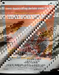 1980 Gone With The Wind #R800158 Original 27x41 Theatrical Movie Poster - MGM, Released through: 1980 Gone With The Wind #R800158 Original 27x41 Theatrical Movie Poster - MGM, Released through United Artists
